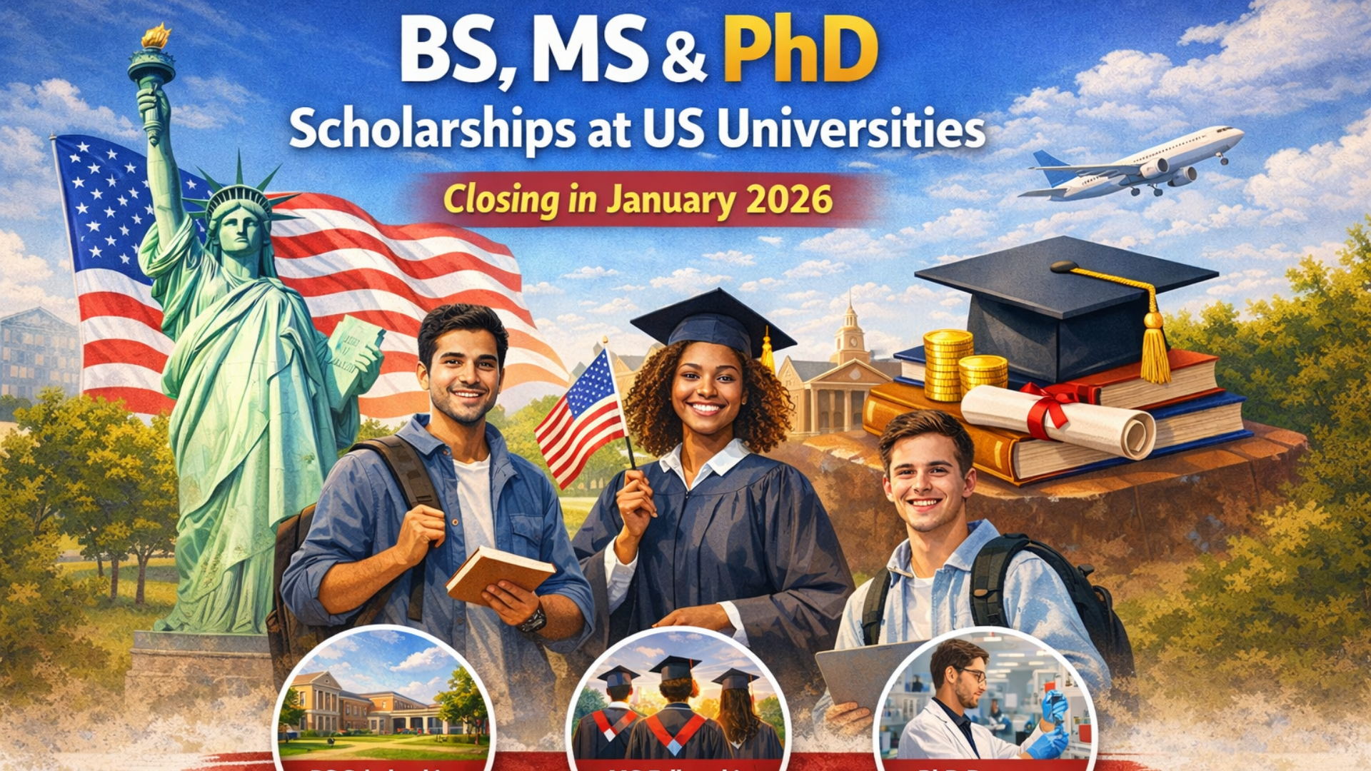 BS, MS, and PhD Scholarships at US Universities Closing in January 2026