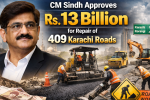 CM Sindh Approves Rs. 13 Billion for Repair of 409 Roads in Karachi