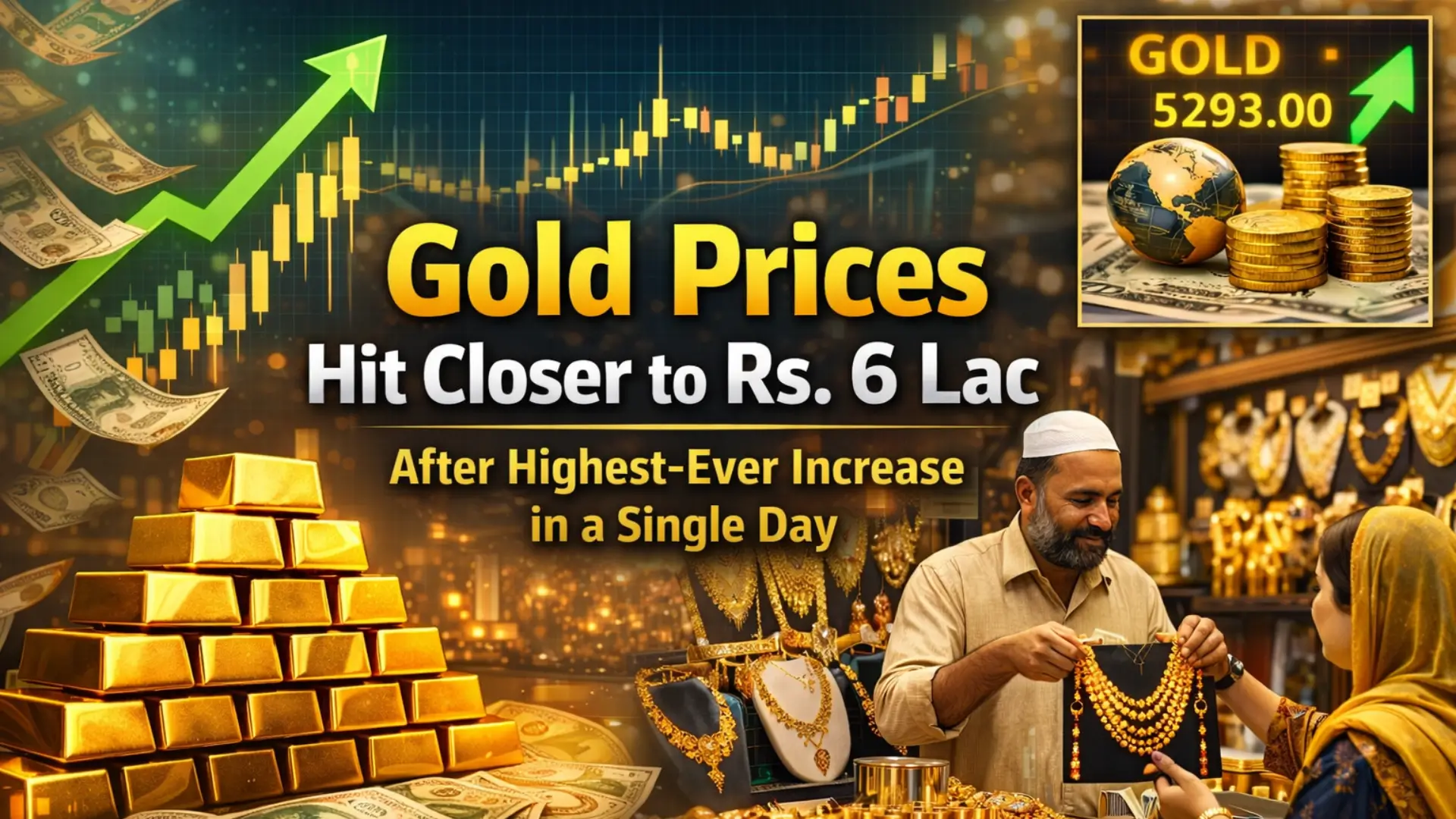 Gold Prices Hit Closer to Rs. 6 Lac