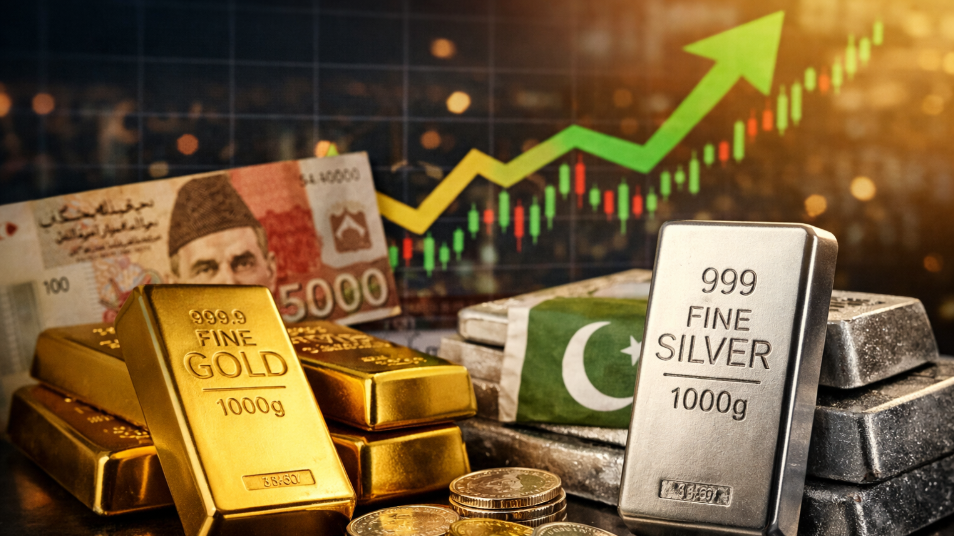 Gold and Silver Prices Surge Sharply in Pakistan After Breaking New Records