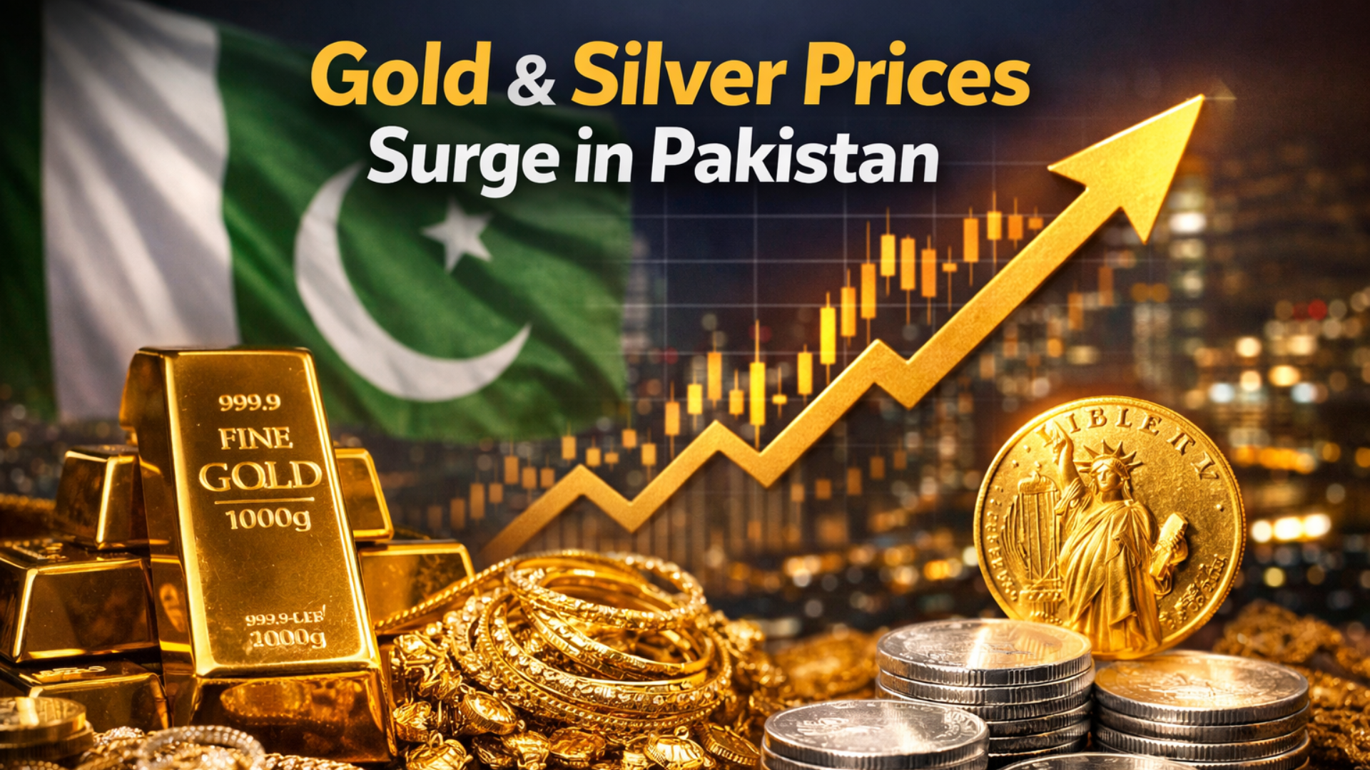 Gold and Silver Prices Surge in Pakistan Despite Crossing Record Levels