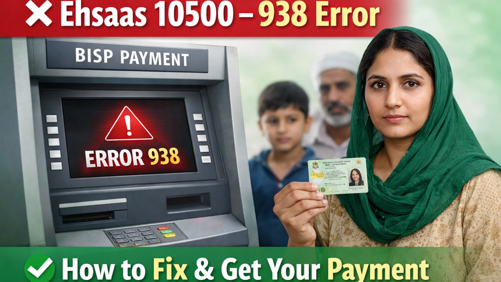 How to Solve 938 Error for Ehsaas 10500 Payments