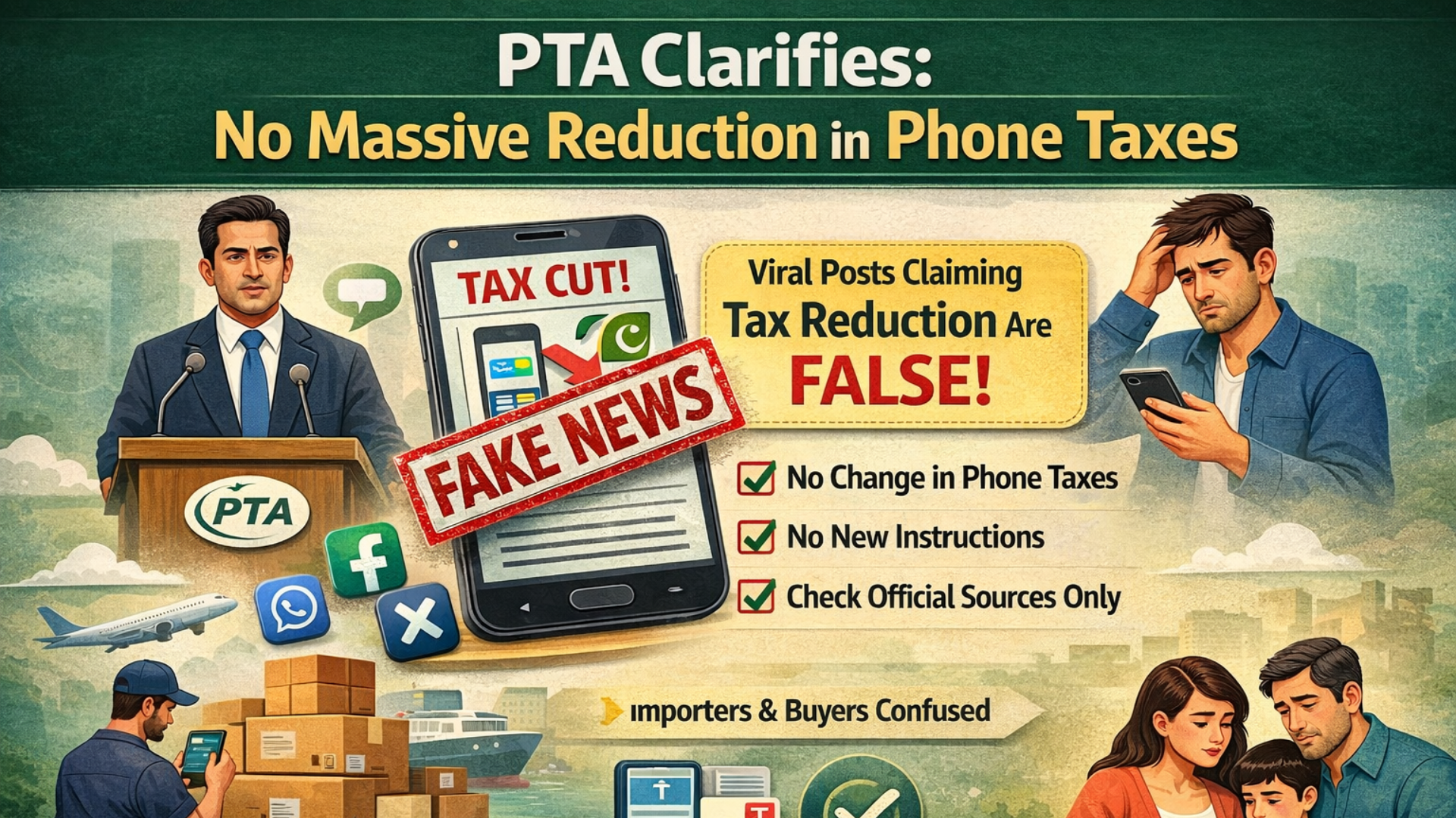 PTA Issues Clarification Against Reports of Massive Reduction in Phone Taxes
