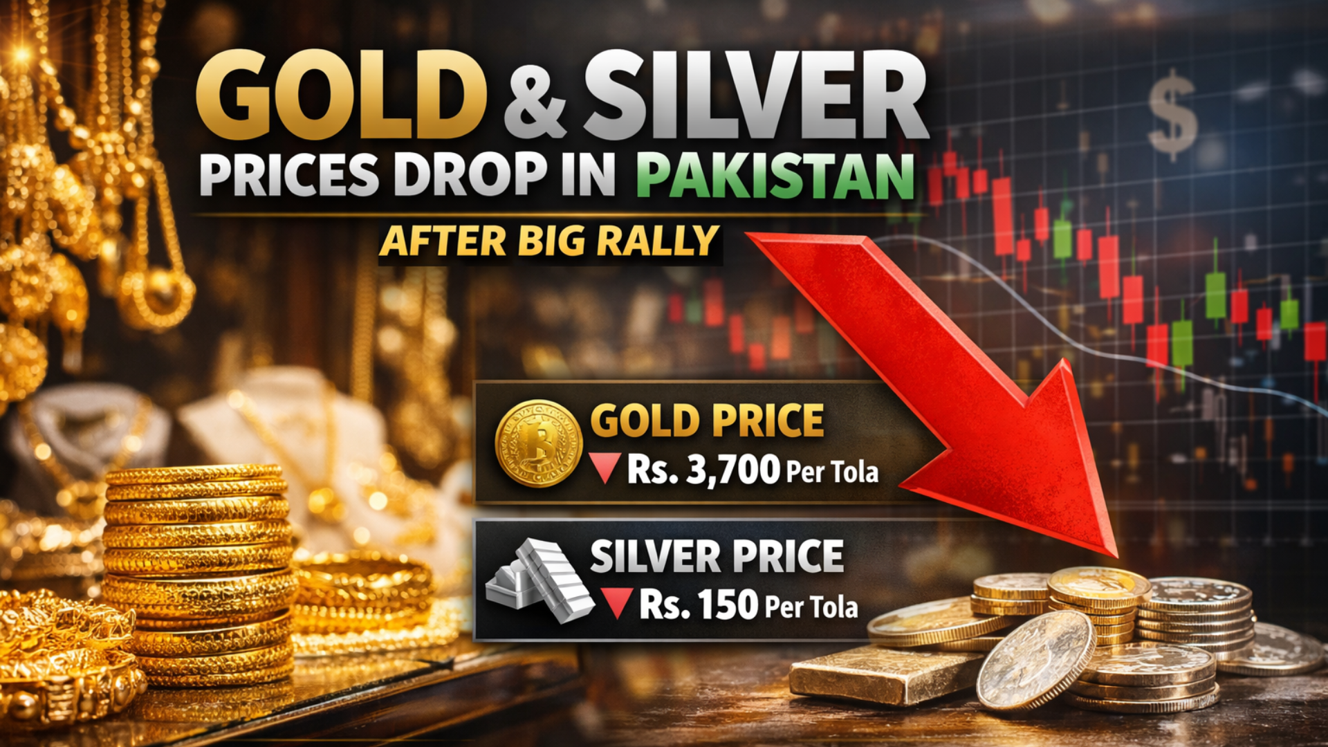 Prices of Gold and Silver Suddenly Drop in Pakistan After Big Rally