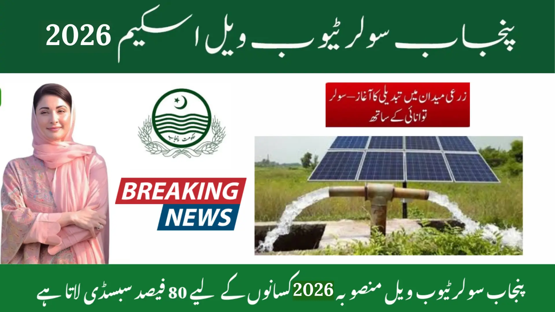 Punjab Solar Tubewell Project 2026 Brings 80% Subsidy For Farmers
