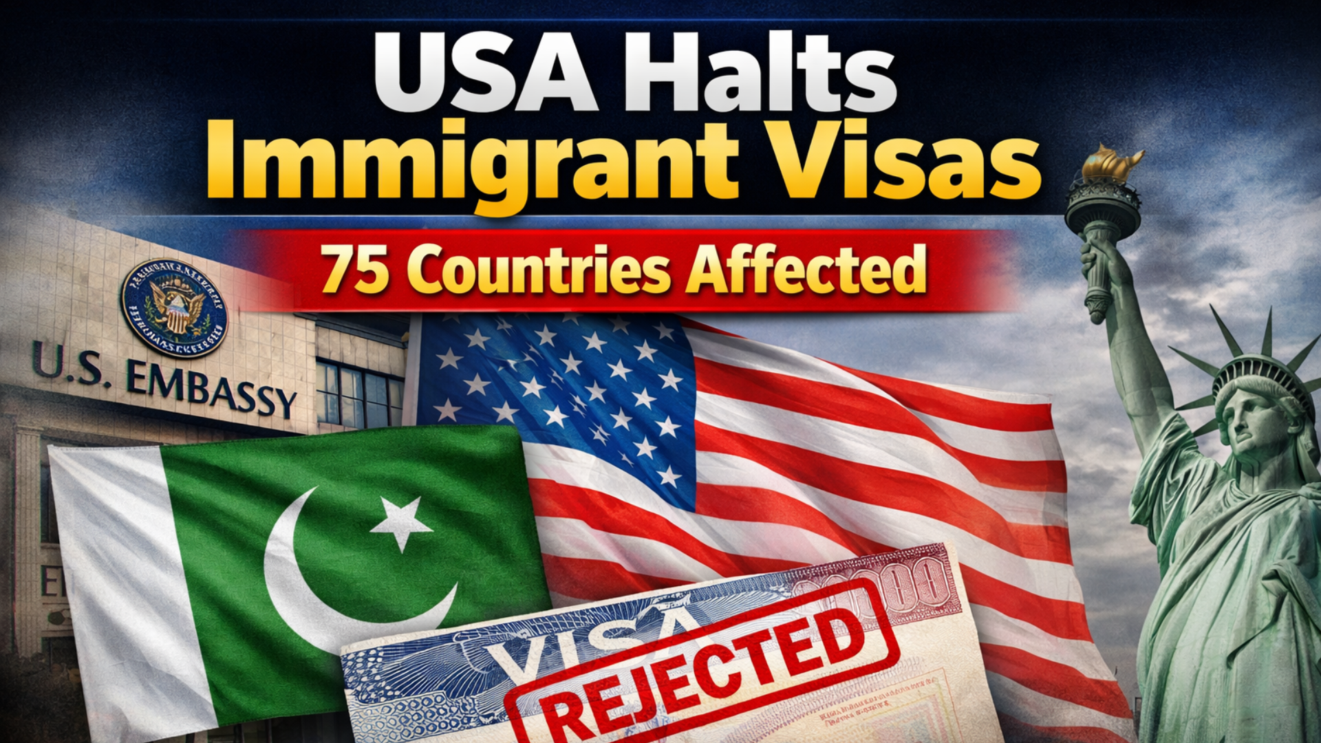 USA Stops Immigrant Visas for 75 Countries Including Pakistan