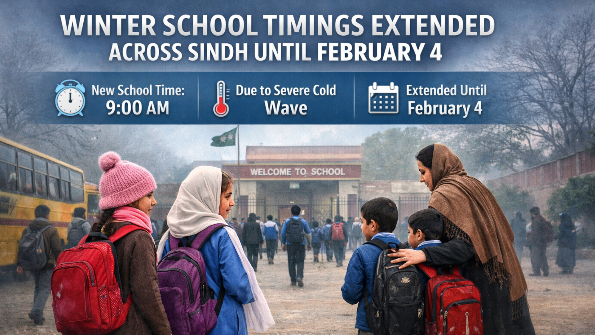 Winter School Timings Extended Across the Province