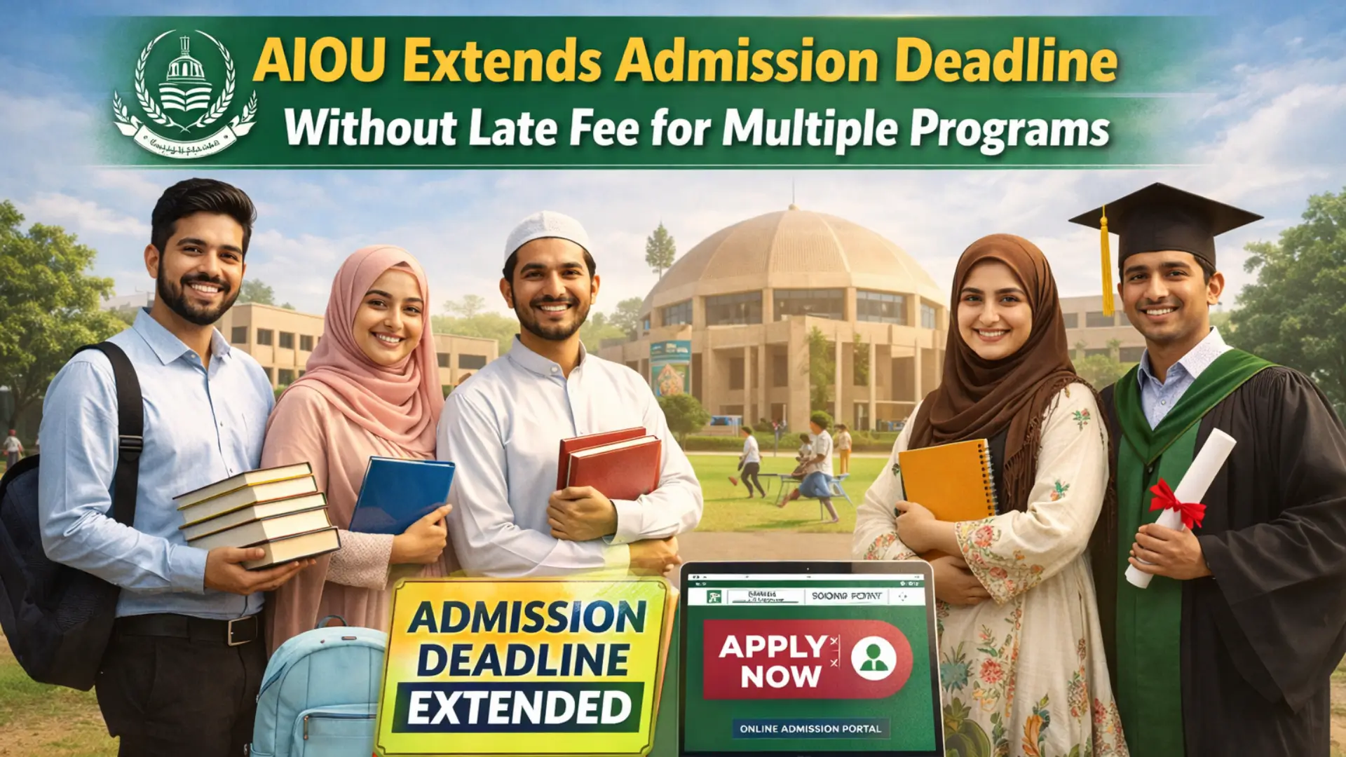 AIOU Extends Admission Deadline Without Late Fee for Multiple Programs
