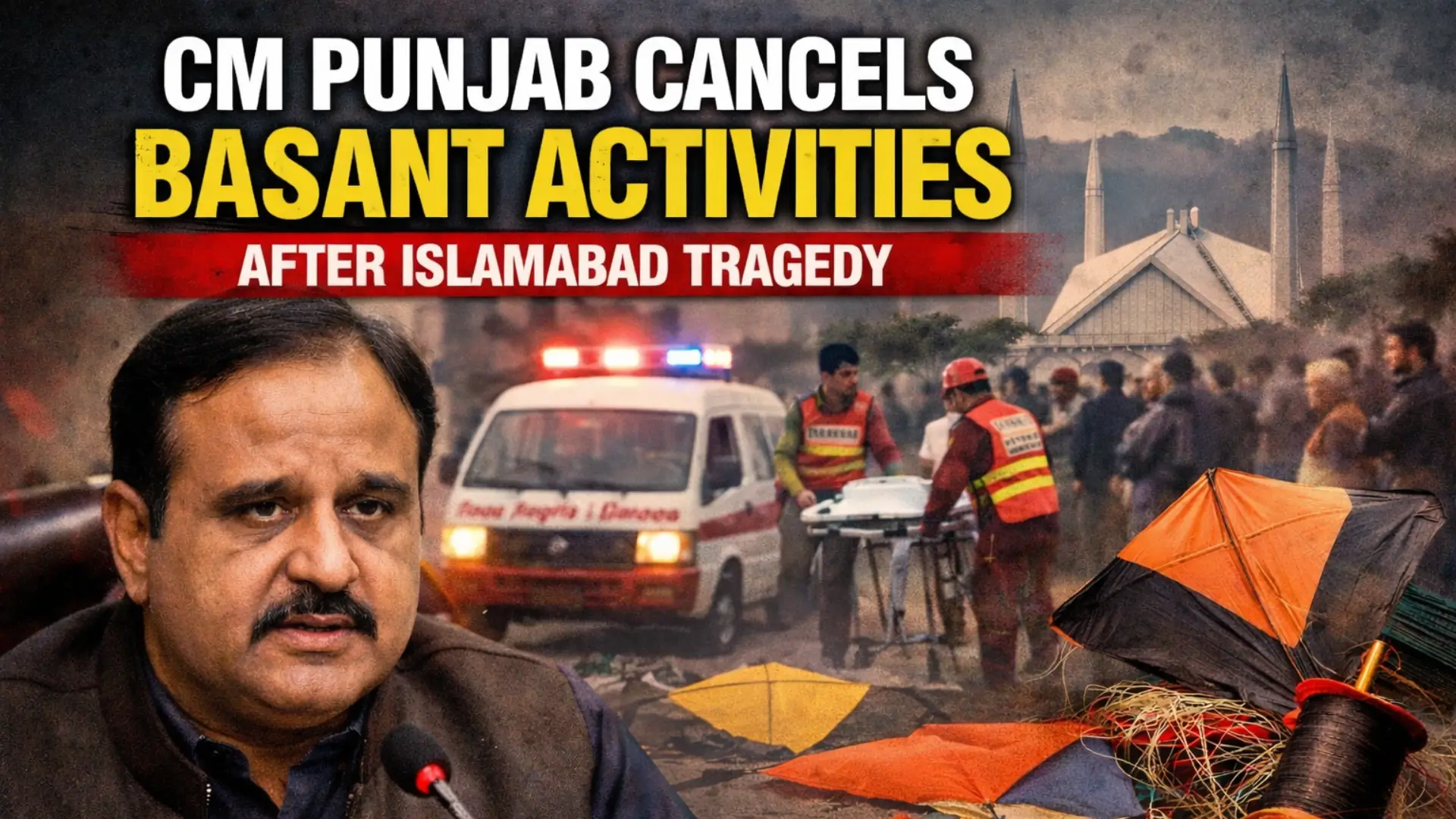 CM Punjab Cancels Basant Activities After Islamabad Tragedy