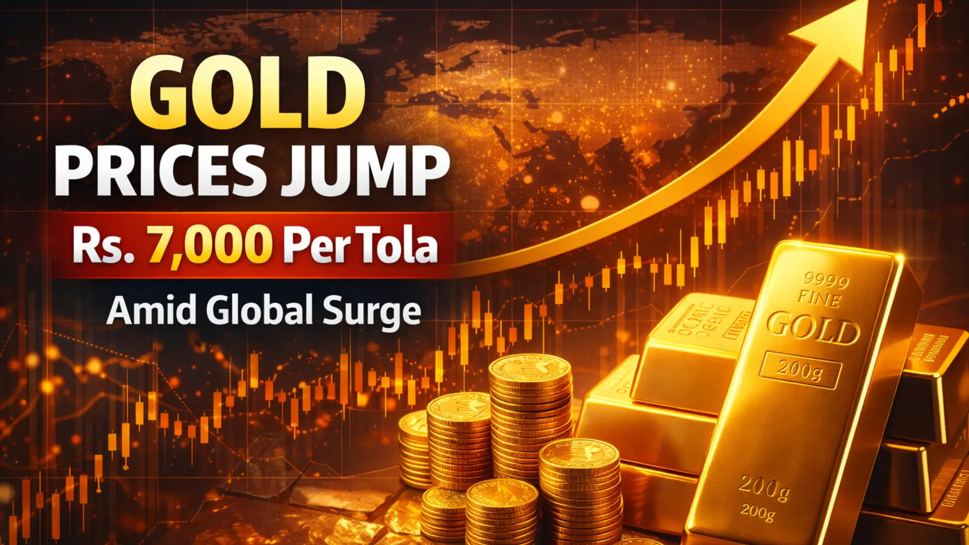 Gold Prices Jump Rs. 7,000 Per Tola Amid Global Surge