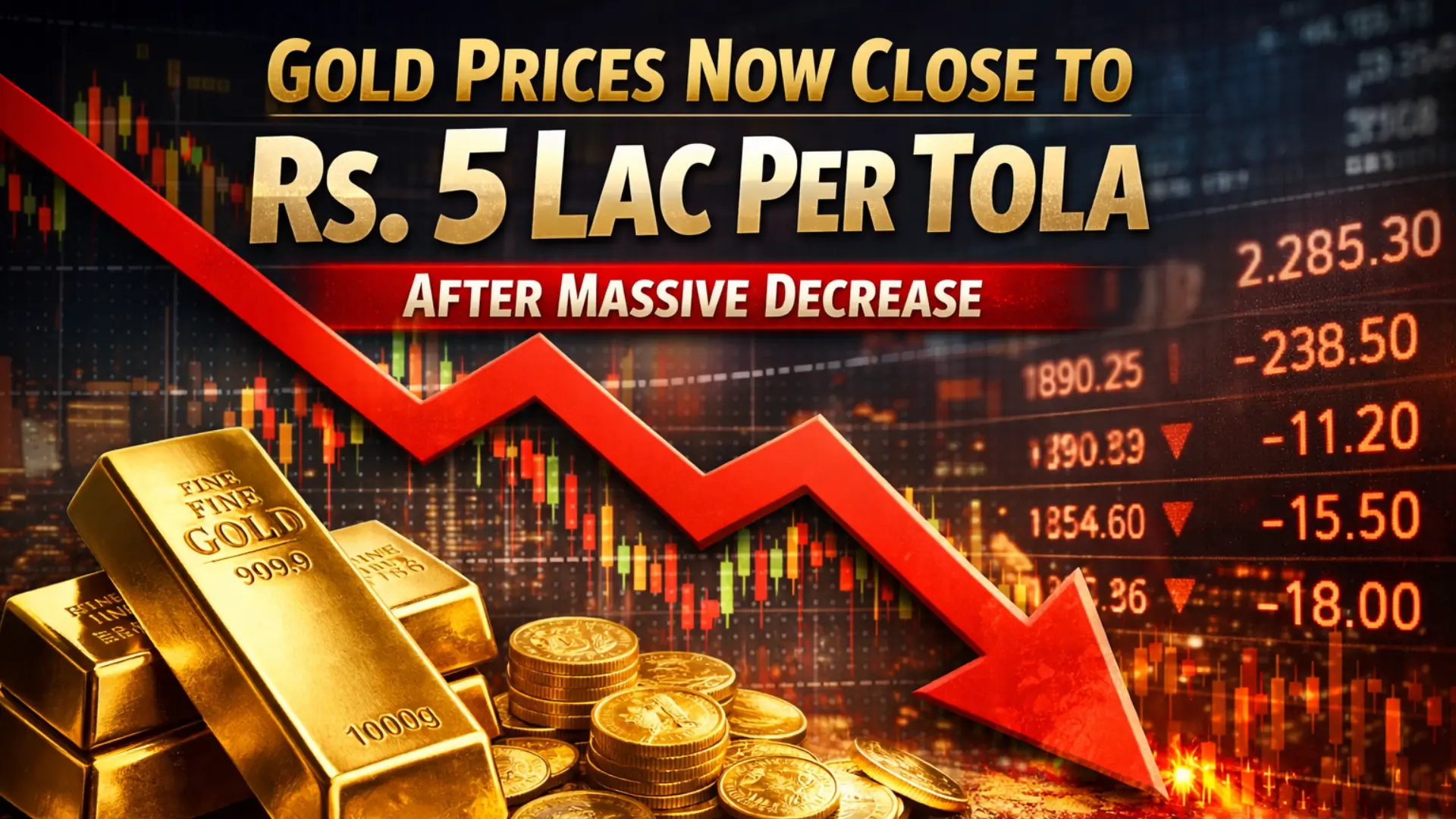 Gold Prices Now Close to Rs. 5 Lac Per Tola