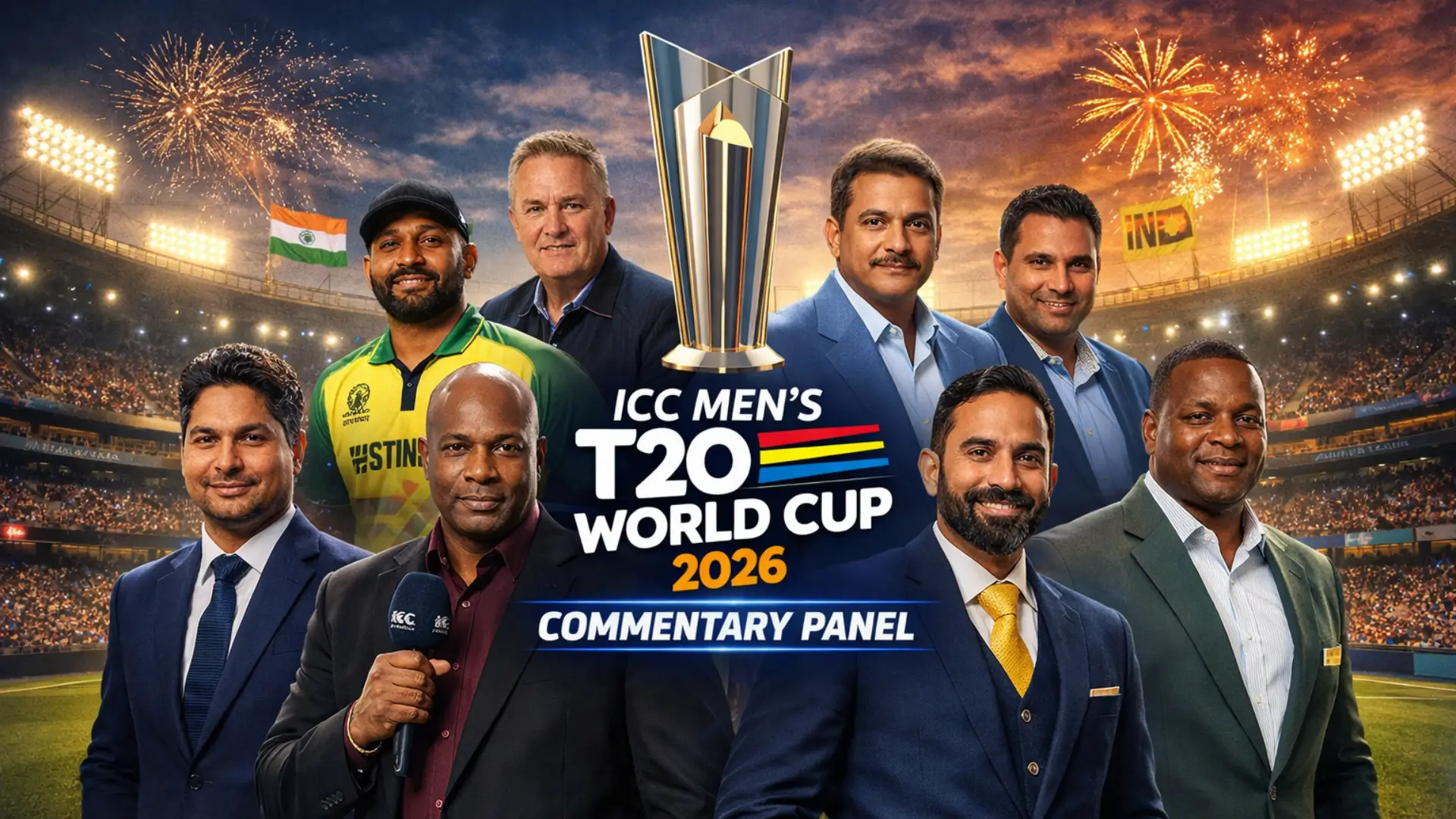 ICC Announces Star-Studded Commentary Panel for T20 World Cup 2026