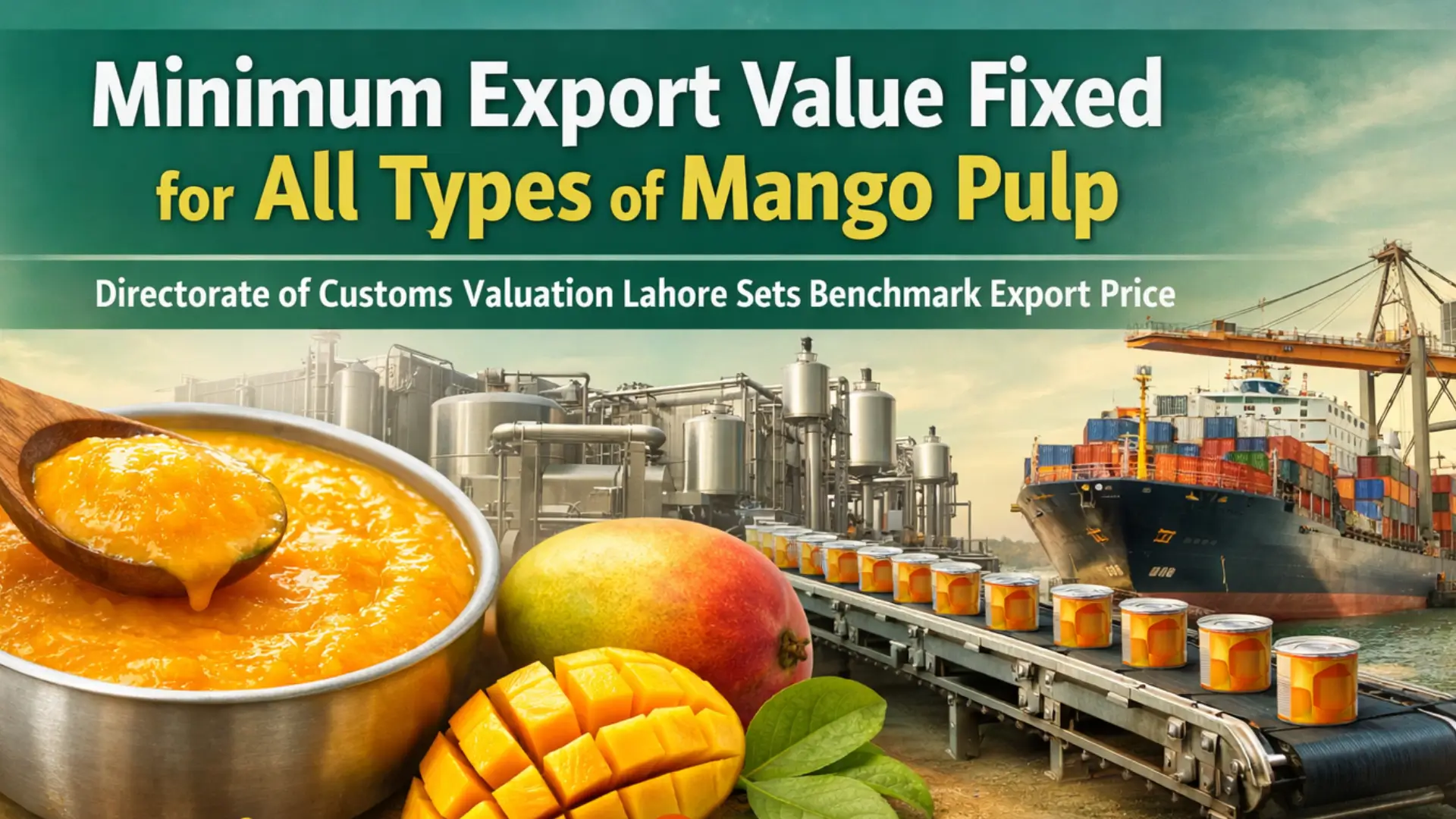 Minimum Export Value Fixed for All Types of Mango Pulp