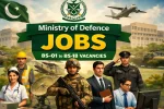 Ministry of Defense Announces Hundreds of Jobs From BS-01 to BS-18 in Pakistan