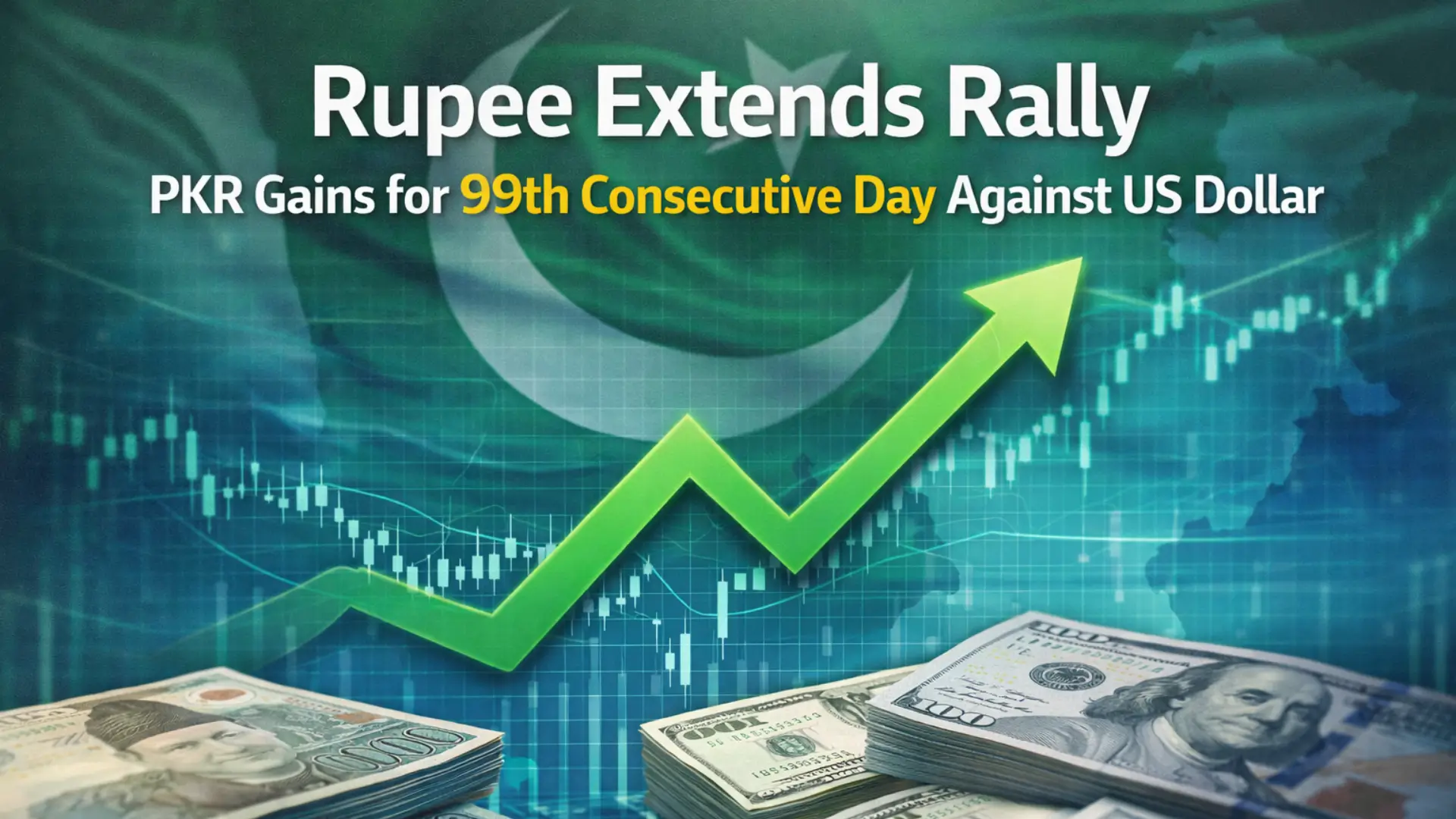 PKR Gains for 99th Consecutive Day Against US Dollar