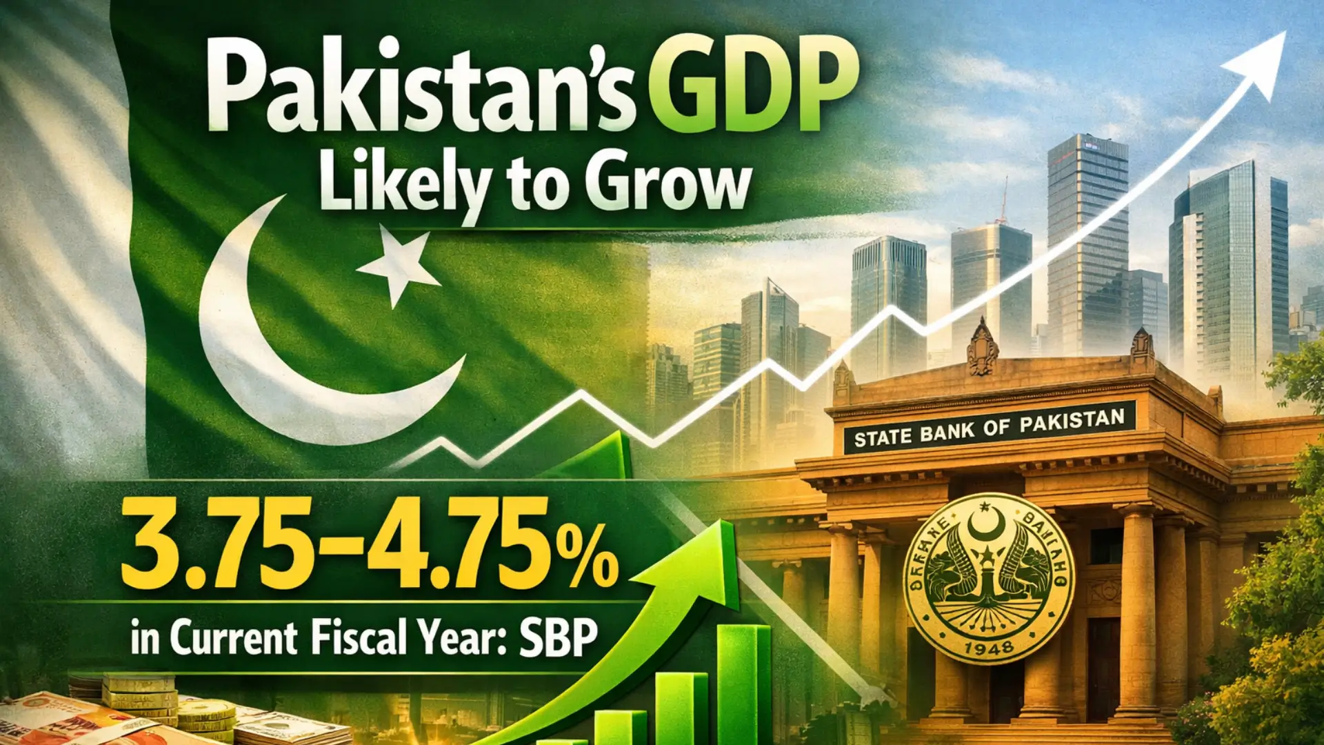 Pakistan GDP Likely to Grow 3.75–4.75