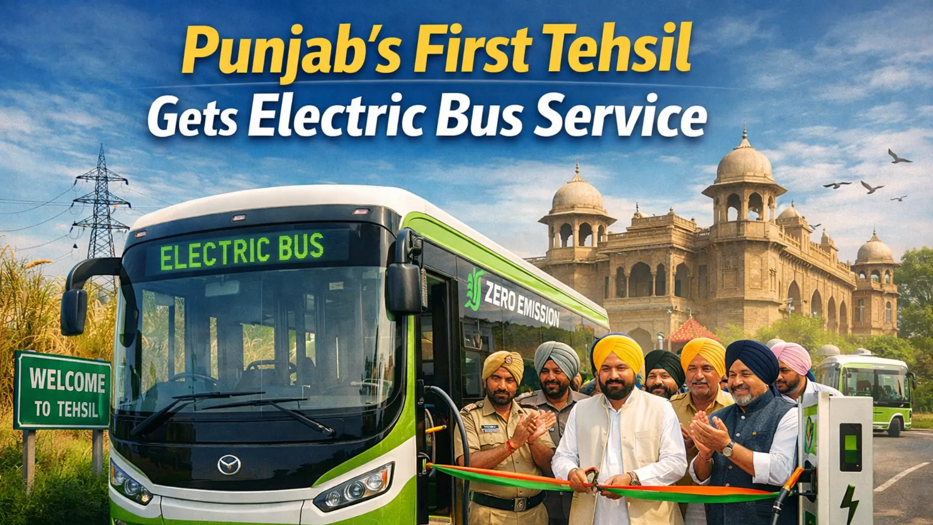 Punjab First Tehsil Gets Electric Bus Service