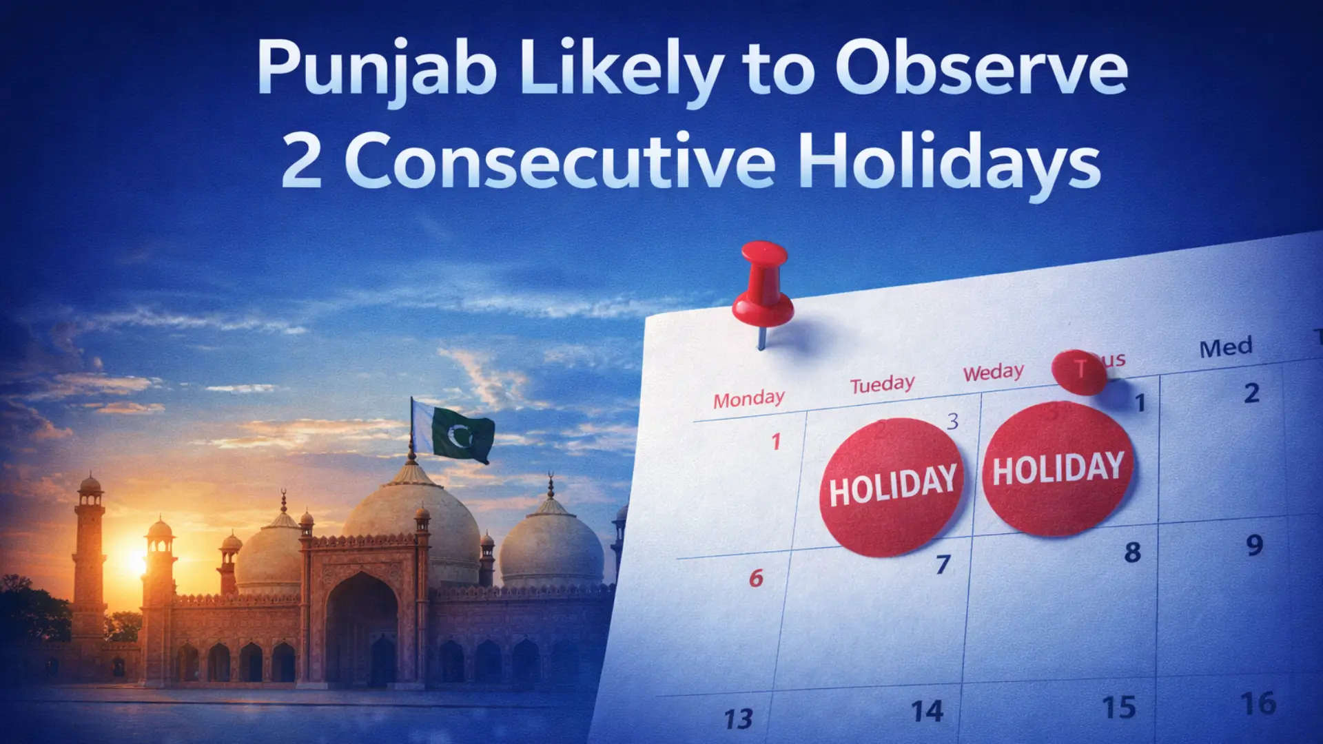 Punjab Likely to Observe 2 Consecutive Holidays